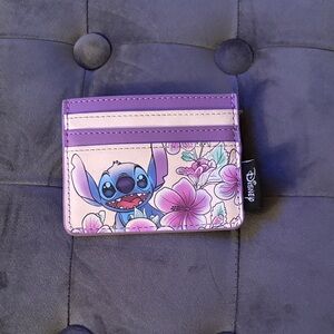 Loungefly Disney Lilo&Stitch Hibiscus Flowers Cardholder Stitch Card Holder EUC